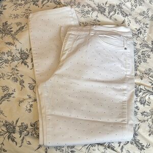 DOLCEZZA JEANS CRYSTAL DETAILING WHITE